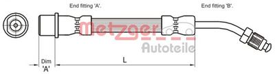 Brake Hose METZGER AUTOTEILE 4111108