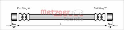 Brake Hose METZGER AUTOTEILE 4111152