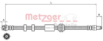 Brake Hose METZGER AUTOTEILE 4111216
