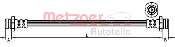 METZGER AUTOTEILE 4111249 Brake Hose