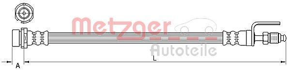 METZGER AUTOTEILE 4111334 Brake Hose