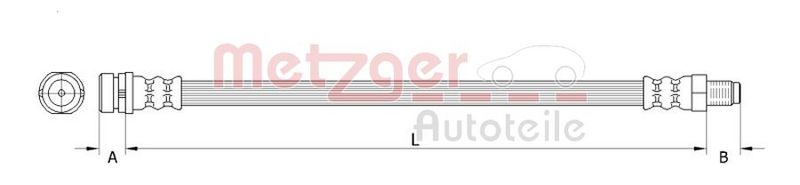 METZGER AUTOTEILE 4111335 Brake Hose