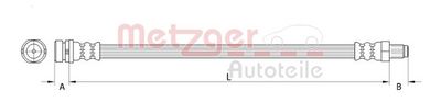 Brake Hose METZGER AUTOTEILE 4111335