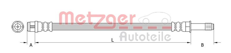 METZGER AUTOTEILE 4111368 Brake Hose