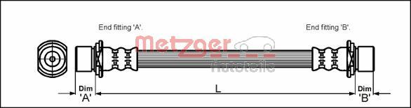 METZGER AUTOTEILE 4111426 Brake Hose