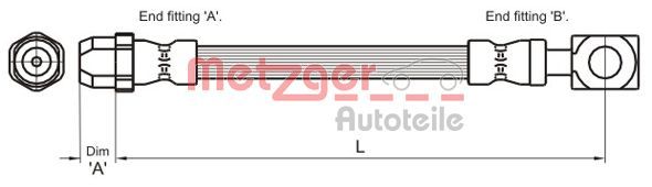 METZGER AUTOTEILE 4111436 Brake Hose