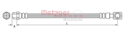 Brake Hose METZGER AUTOTEILE 4111437