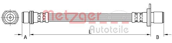 METZGER AUTOTEILE 4111501 Brake Hose