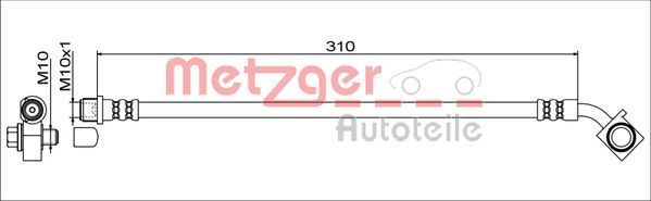 METZGER AUTOTEILE 4111552 Brake Hose