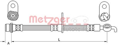 Brake Hose METZGER AUTOTEILE 4111562