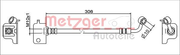 METZGER AUTOTEILE 4111566 Brake Hose