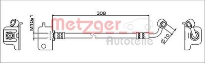 Brake Hose METZGER AUTOTEILE 4111566