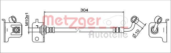 METZGER AUTOTEILE 4111567 Brake Hose