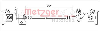 Brake Hose METZGER AUTOTEILE 4111567