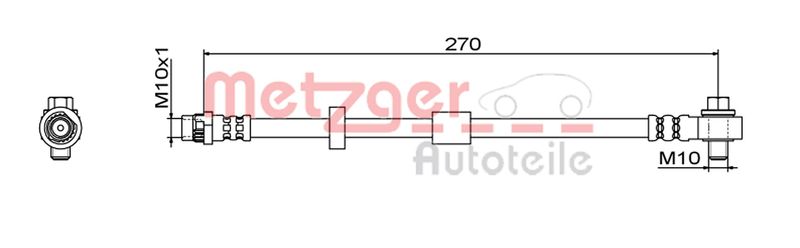 METZGER AUTOTEILE 4111579 Brake Hose