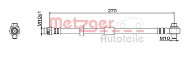 Brake Hose METZGER AUTOTEILE 4111579