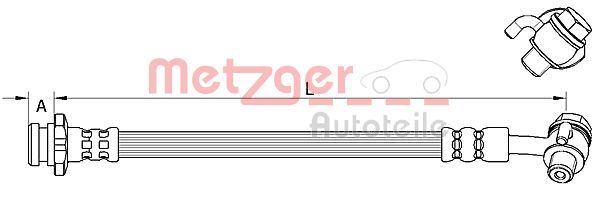 METZGER AUTOTEILE 4111585 Brake Hose