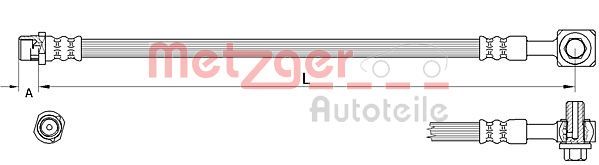 METZGER AUTOTEILE 4111625 Brake Hose