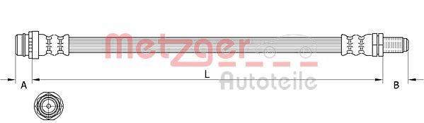 METZGER AUTOTEILE 4111641 Brake Hose