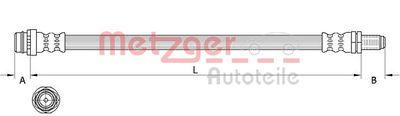 Brake Hose METZGER AUTOTEILE 4111641