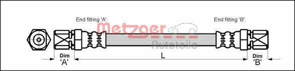 METZGER AUTOTEILE 4111677 Brake Hose