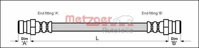 Brake Hose METZGER AUTOTEILE 4111682
