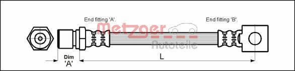 METZGER AUTOTEILE 4111757 Brake Hose