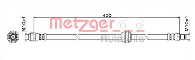Brake Hose METZGER AUTOTEILE 4111775