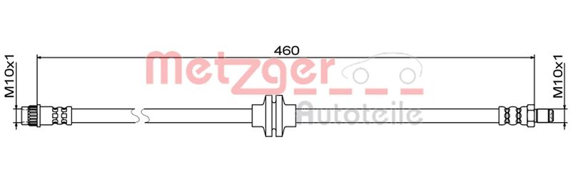 METZGER AUTOTEILE 4111833 Brake Hose
