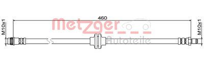 Brake Hose METZGER AUTOTEILE 4111833