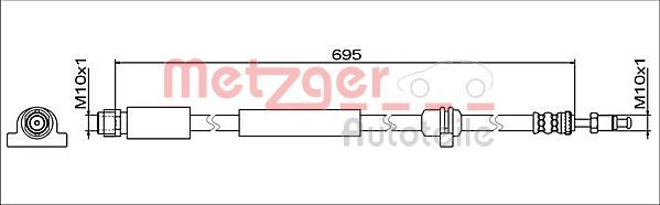 METZGER AUTOTEILE 4112076 Brake Hose