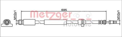 Brake Hose METZGER AUTOTEILE 4112076