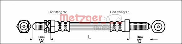 METZGER AUTOTEILE 4112102 Brake Hose