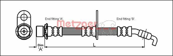 METZGER AUTOTEILE 4112199 Brake Hose