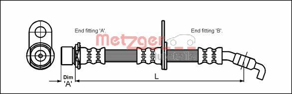 METZGER AUTOTEILE 4112200 Brake Hose