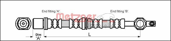 METZGER AUTOTEILE 4112213 Brake Hose