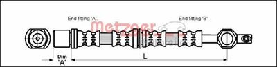 Brake Hose METZGER AUTOTEILE 4112213