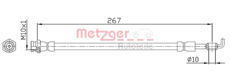 METZGER AUTOTEILE 4112230 Brake Hose