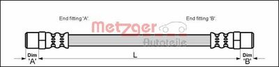 Brake Hose METZGER AUTOTEILE 4112304