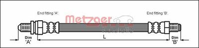 Brake Hose METZGER AUTOTEILE 4112502