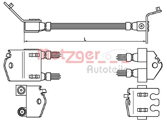 METZGER AUTOTEILE 4112543 Brake Hose