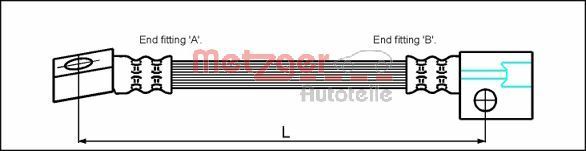 METZGER AUTOTEILE 4112811 Brake Hose