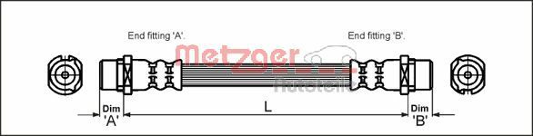 METZGER AUTOTEILE 4112824 Brake Hose