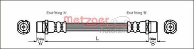 Brake Hose METZGER AUTOTEILE 4112824