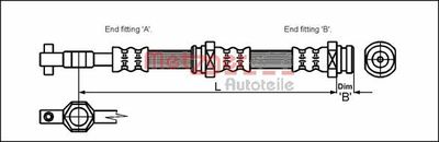 Brake Hose METZGER AUTOTEILE 4113304