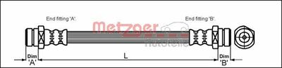 Brake Hose METZGER AUTOTEILE 4113305