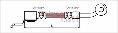 Brake Hose METZGER AUTOTEILE 4113522