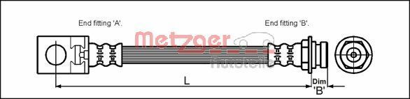 METZGER AUTOTEILE 4113524 Brake Hose