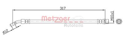 Brake Hose METZGER AUTOTEILE 4113680