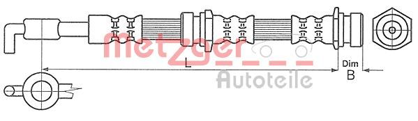 METZGER AUTOTEILE 4114057 Brake Hose